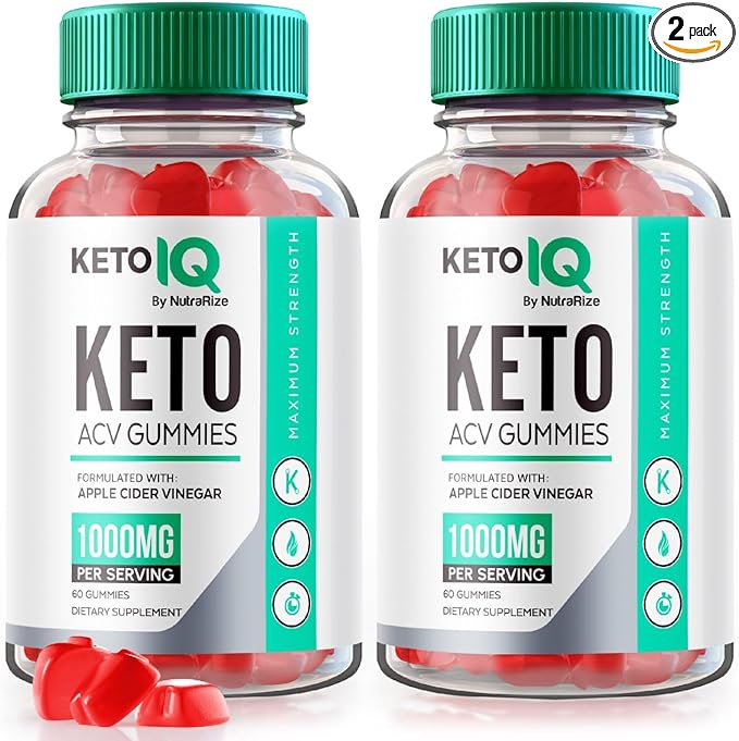(2 Pack) Keto IQ Keto ACV Gummies, Keto IQ Keto ACV Formula for Advanced Weight Loss, Keto IQ Keto Dietary Supplement, Keto IQ Keto + ACV Gummy, KetoIQ Gomitas Reviews (120 Gummies)