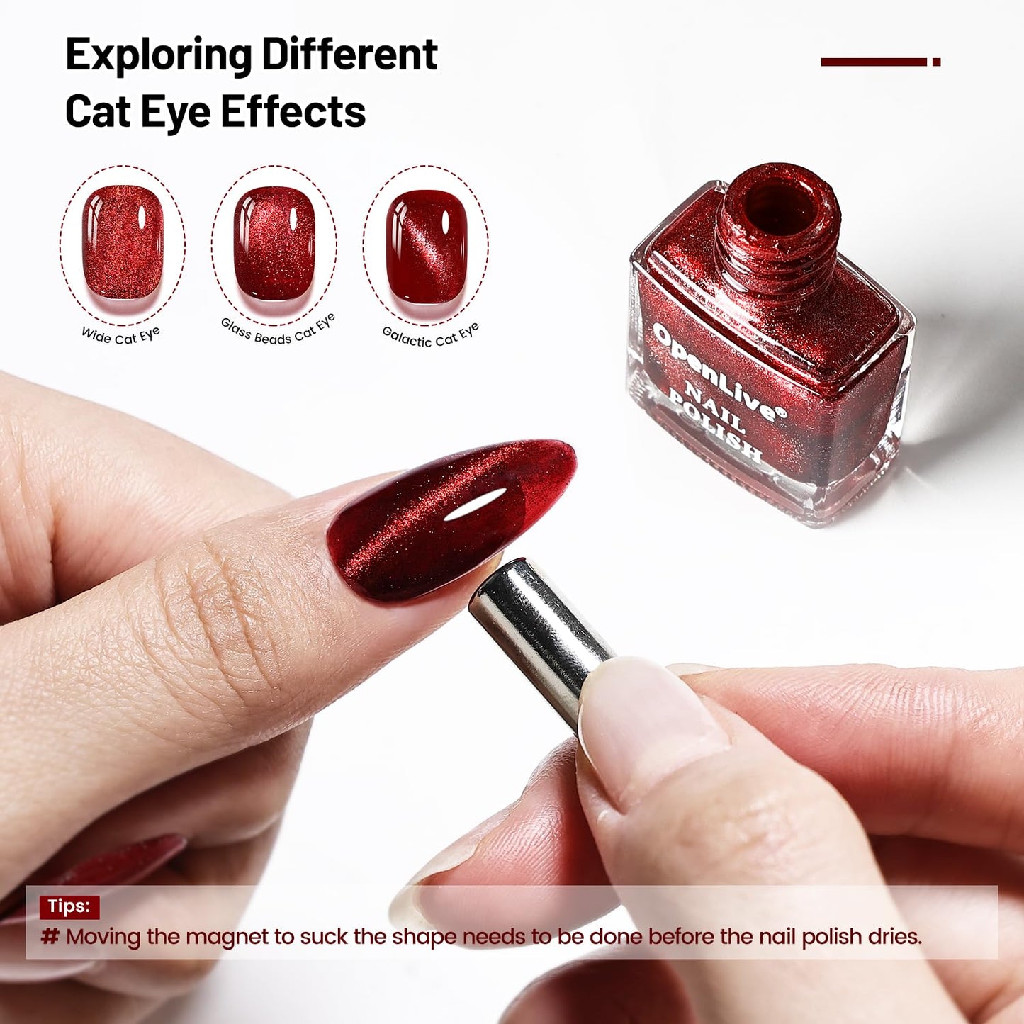 12Pcs Aurora Cat Eye Nail Polish with Base Coat Top Coat and Magnet Stick, Quick Dry Nail Polish for Holiday Gift Giving