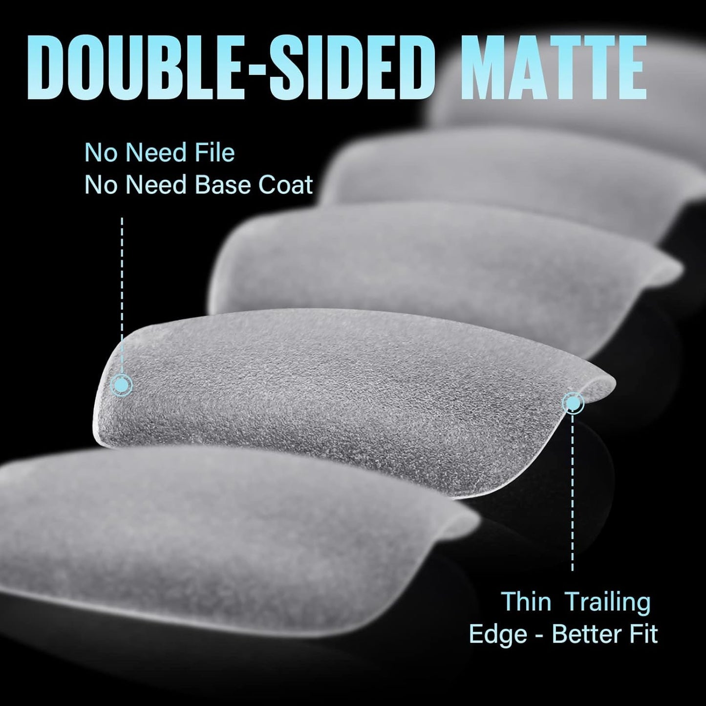 TOMICCA Short Square Nail Tips 240Pcs Pre-buff Full Matte Acrylic Fake Nails, 15 Sizes Full Cover Press on Nail for Extension Manicure Home DIY Nail Art