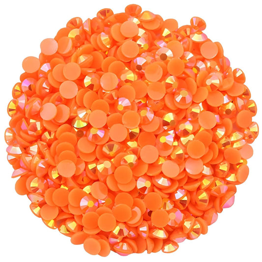 1440 Pcs SS20 5mm Flatback Rhinestones for Nails Art Crafts Glitter Round Shine Gems AB Crystals DIY Clothes Shoes （Orange AB）