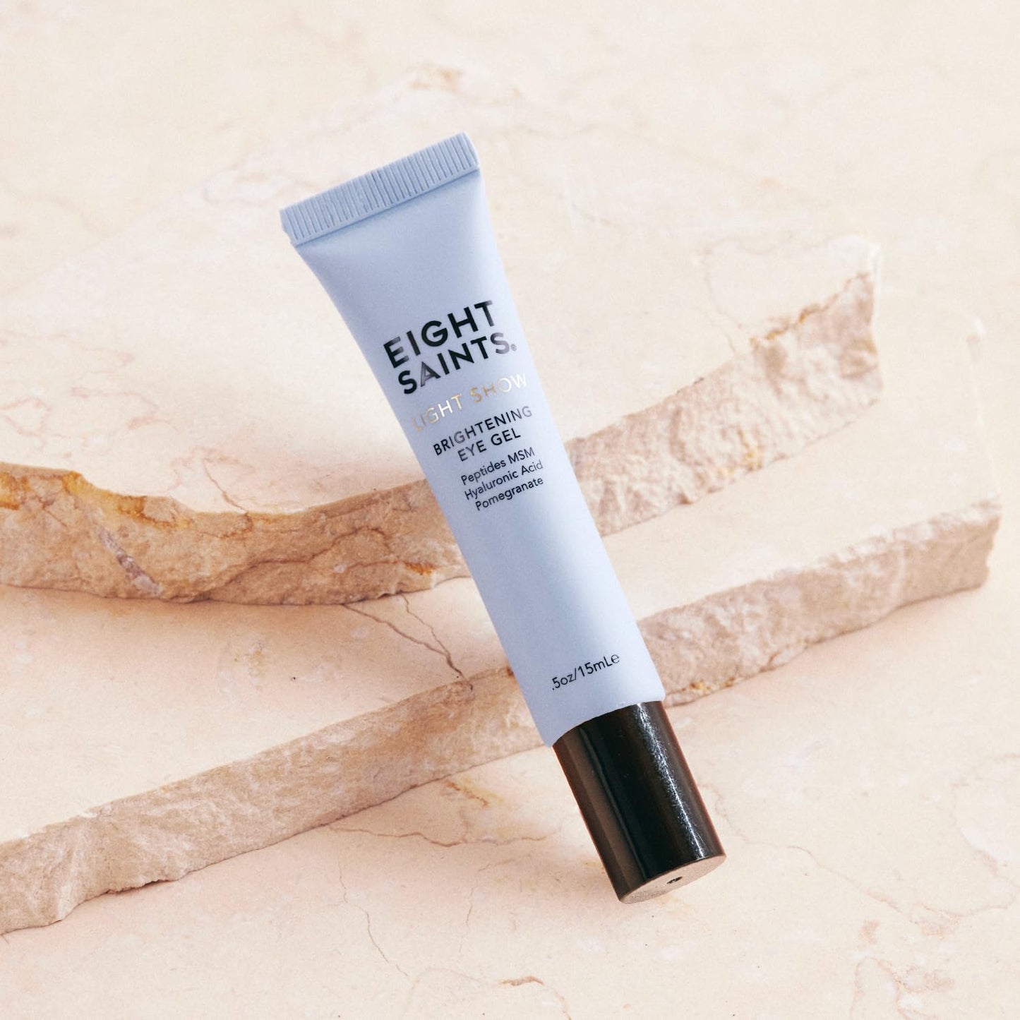 Eight Saints Light Show Brightening Eye Gel, Natural and Organic Anti Aging Cooling Eye Gel to Reduce Puffiness, Wrinkles and Calms Under Eye Skin, 0.5 Ounces