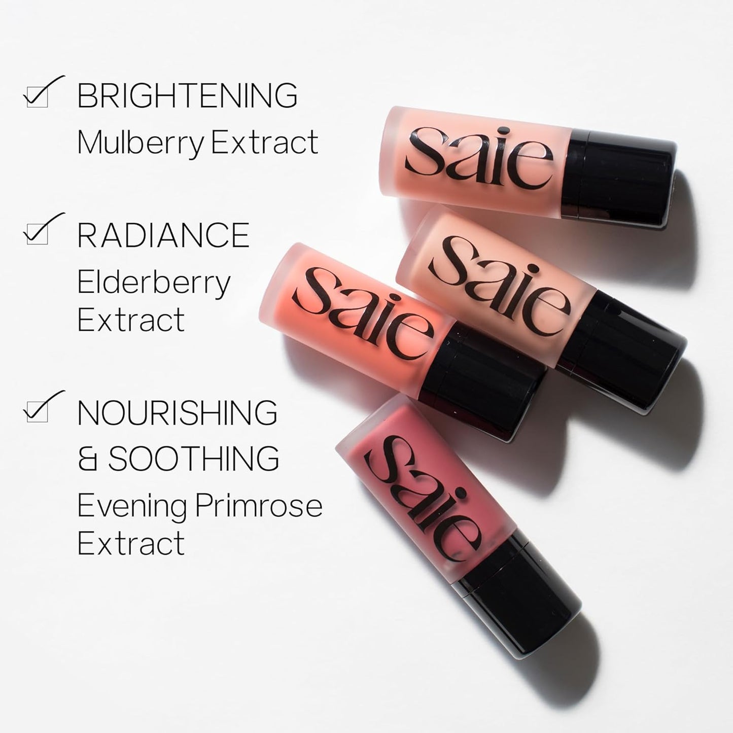 Saie Dew Liquid Blush for Cheeks - Hydrating Cream Blush Stick with a Blendable + Buildable Formula - Skincare Infused Dewy Cheek Tint for a Natural Flush - Glowy Makeup Essential - Poppy (.40 oz)