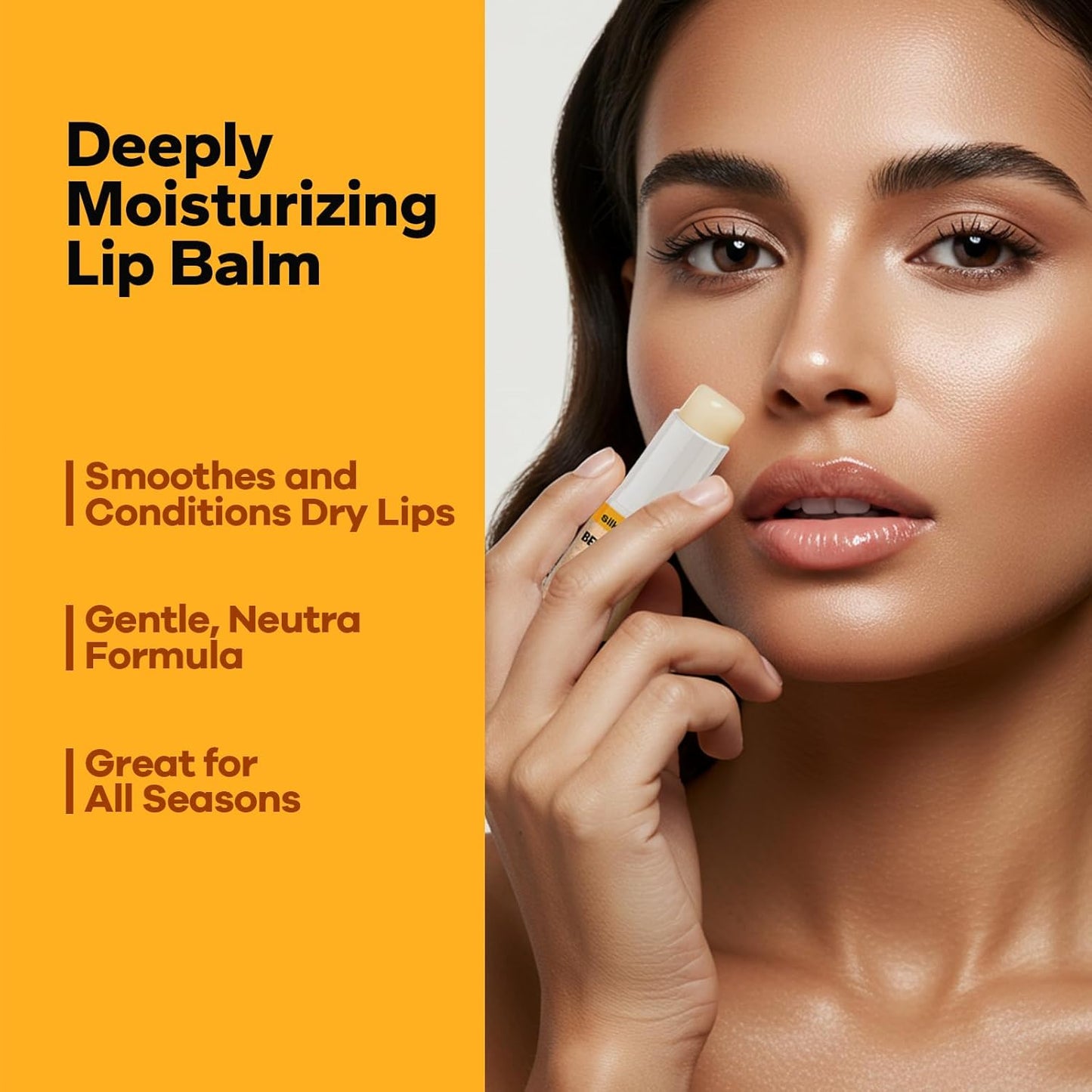 Beef Tallow Lip Balm (3 Pack), Beef Tallow Moisturizer, Tallow Lip Balm Organic, Natural Moisturizing Lip Care with Beeswax & Skin-loving Wax, Unscented Lipsticks for Dry, Chapped Lips