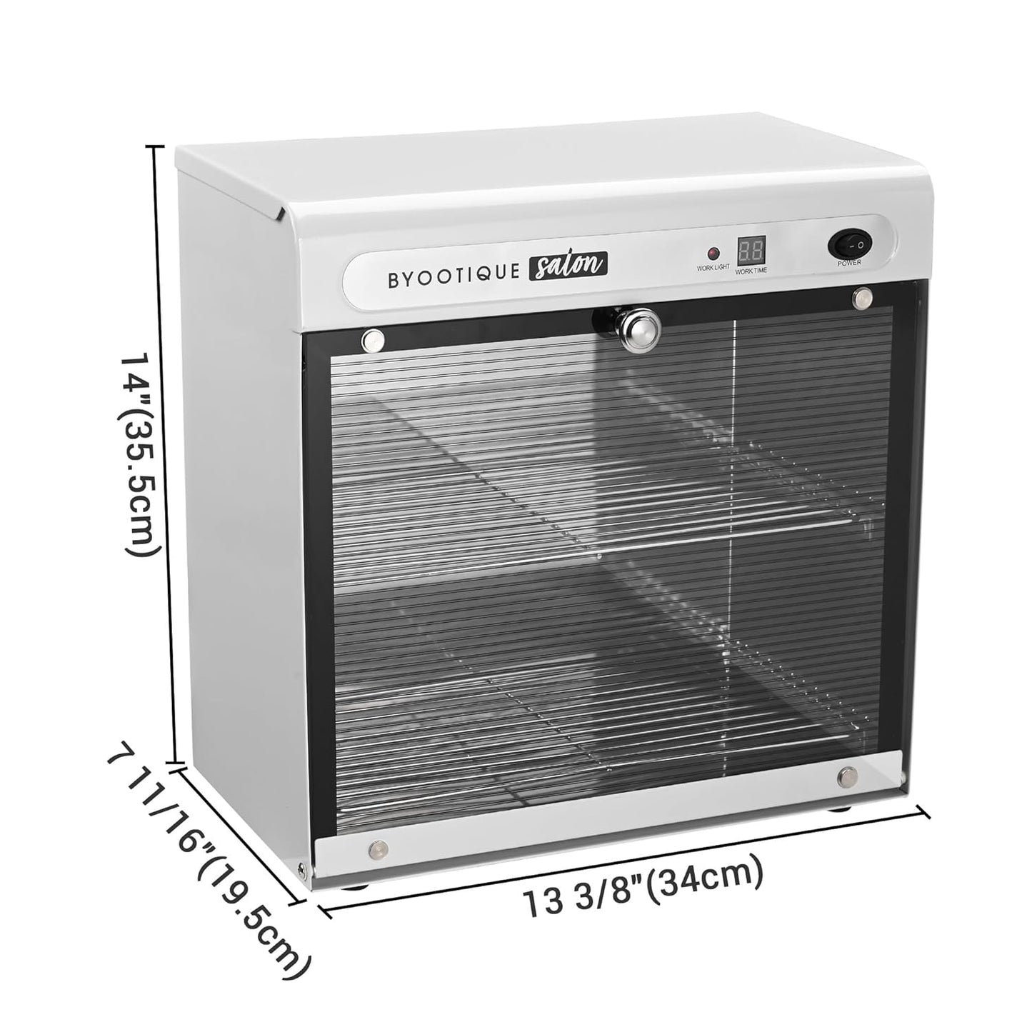 BYOOTIQUE 16L Nail Tool Cleaning Machine Electric Towel Cabinet Blue Light with Timer for Manicure Clippers Facial Skin Beauty Hair Salon Barbershop Spa Equipment Home Metal Tools