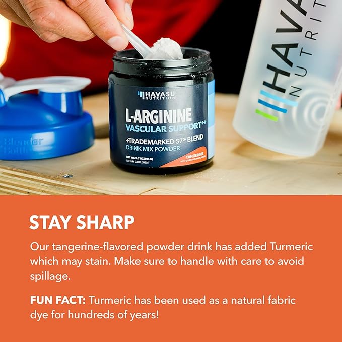 Pre Workout Powder - L Arginine Powder Nitric Oxide Supplement for Men and Women - Pre and Post Workout Support - L-Arginine L Citrulline and Beet Root Powder - Endurance and Performance - Tangerine