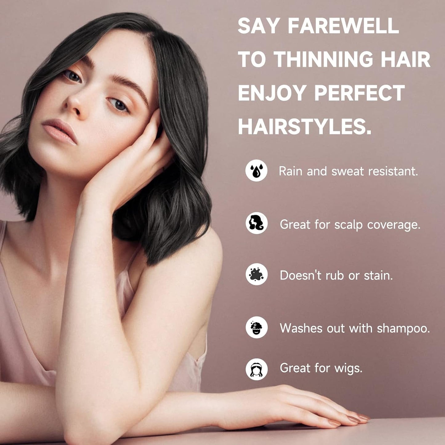 Root Touch Up Powder, Instantly Gray Hair Cover Up, Women Color Root Coverage Shadow Powder for Thinning Grey Hairline, Men Roots Concealer for Hair Loss Beard Line Eyebrow, Auburn