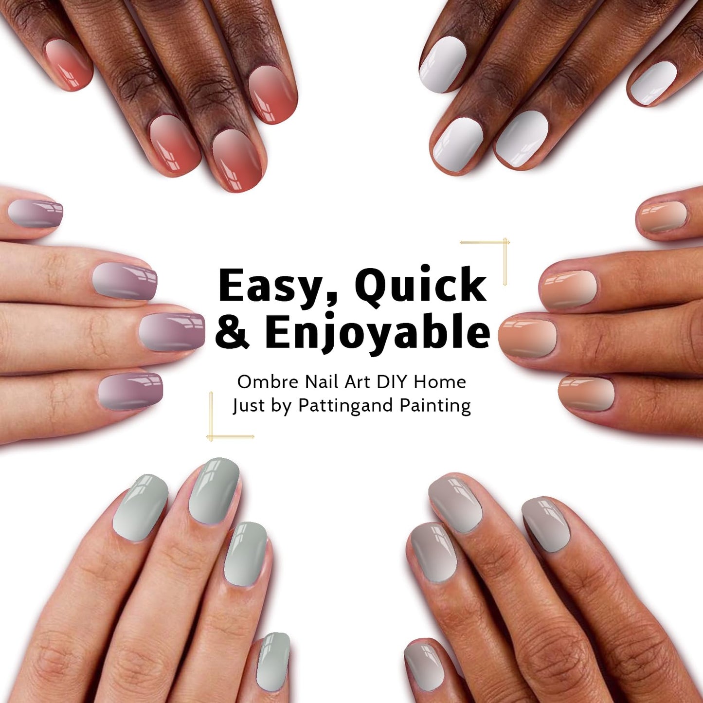 Sponge Pat Paint Nail Gel, 9 Colors Ombre Nails Gradient Gel Nail Blush Blooming Aura Nails Drawing Stripper Floral Painting Nail Art, No Wipe, UV/LED Curing (9 Colors G)