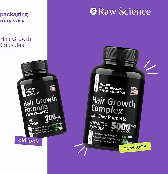 DHT Blocker Hair Growth Pills - Hair Growth Vitamins: Saw Palmetto for Men & Women with Iron, Stinging Nettle - Hair Supplements for Hair Growth & Regrow - Hair Loss Biotin Supplement - 60 Capsules