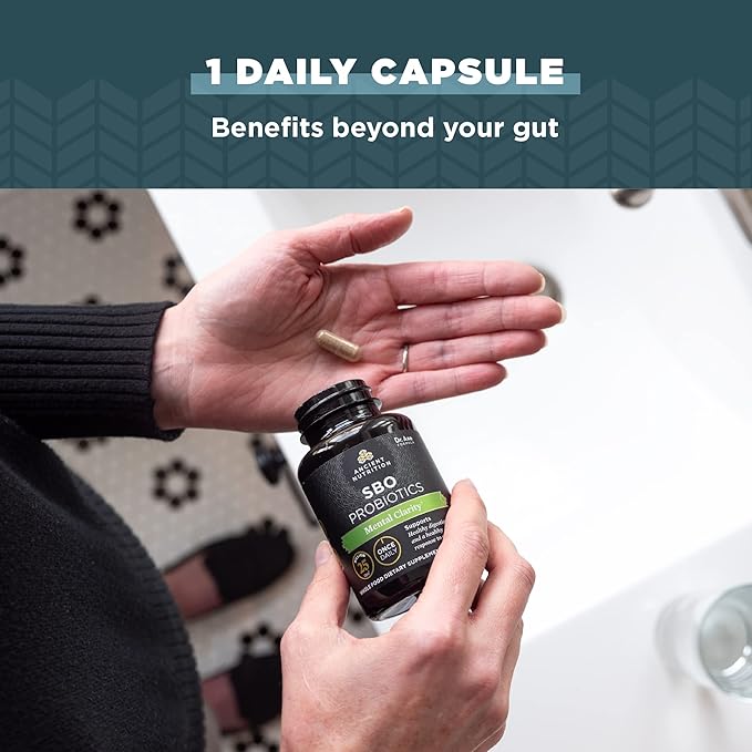 Probiotics for Mental Clarity by Ancient Nutrition, Once Daily Probiotics 30Ct, Helps Promote Mental Clarity and Concentration, Supports Healthy Energy and More Restful Sleep, 25 Billion CFUs*