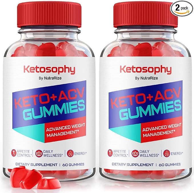 (2 Pack) Ketosophy ACV Keto Gummies Advanced Weight Loss, Ketosophy ACV Keto, Apple Cider Vinegar Multi Supplement, Keto + ACV Ketosophy Vitamin Folic Acid KetosophyACV (120 Gummies)