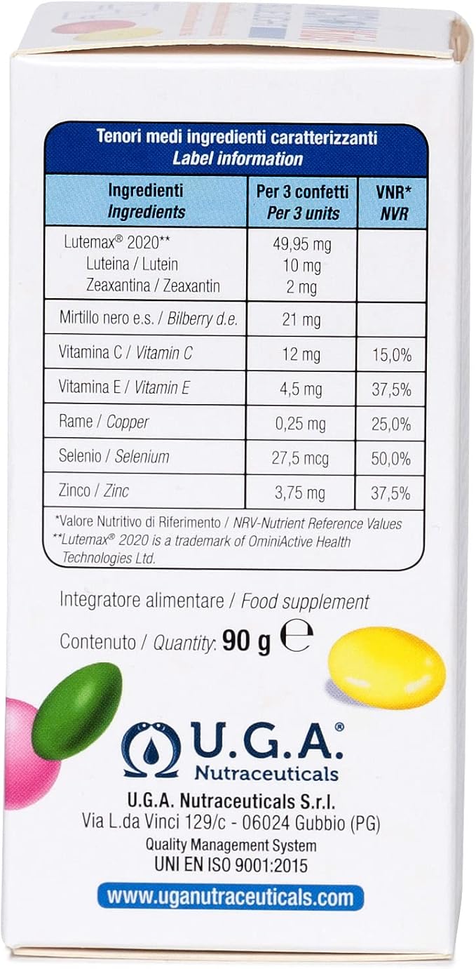 OMEGOR Vision Kids Blue Light Children’s Vision Supplement Made from Lutein, zeaxanthin and Blueberry | Delicious Dark Chocolate Candies I 90 Chocolate Candies