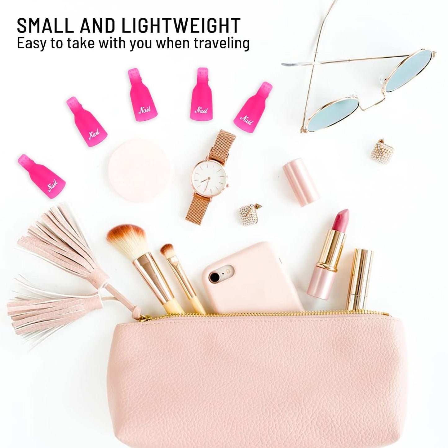 (black) 10Pcs Plastic Acrylic Nail Art Soak Off Cap Clip UV Gel Polish Remover Wrap Tool Gel Nail Polish Remover Clips for Fingernail Removal Soak Off Clips Wrap Cleaner Cap Clip