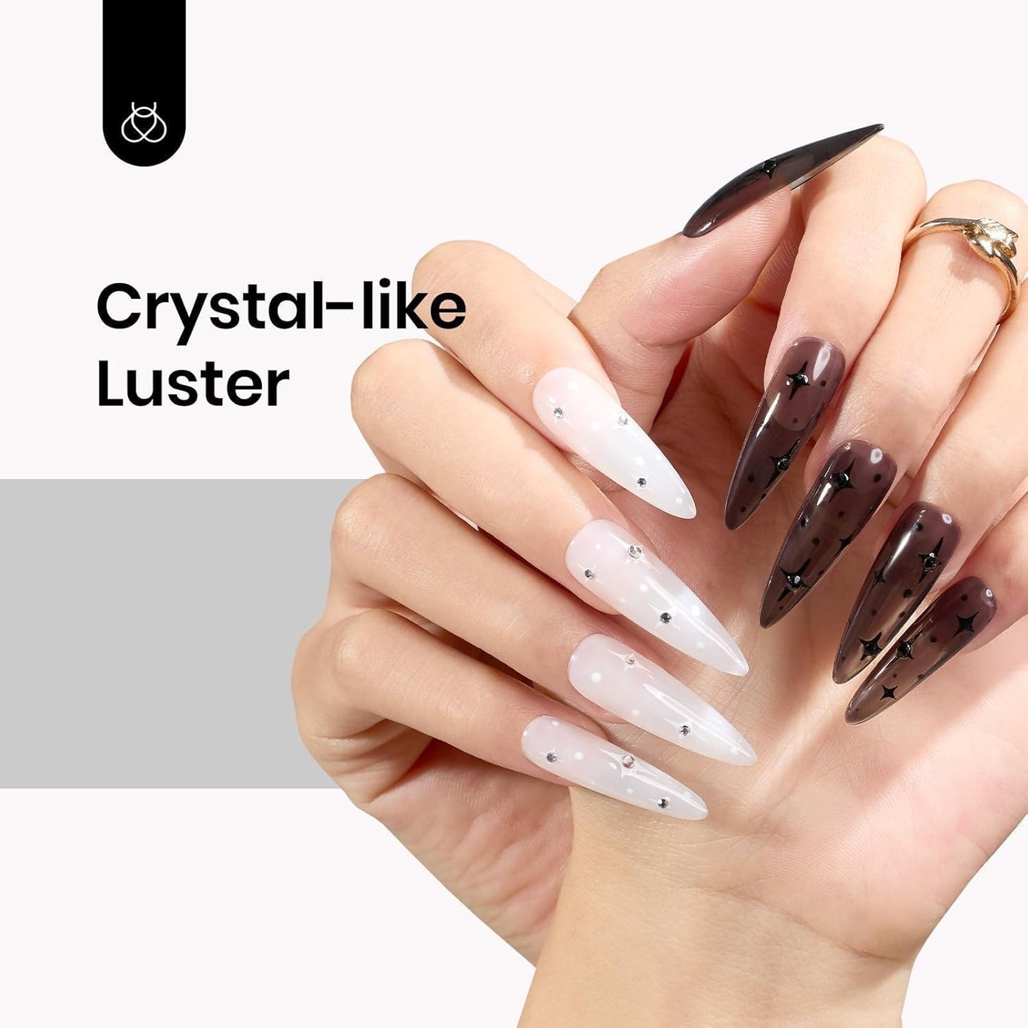 Beetles Jelly Nude Black Gel Nail Polish 15ML 1 Pcs Sheer Neutral Translucent Black Gel Polish Soak Off U V LED Nail Lamp Glassy Jelly Nails DIY Home Gift for Women