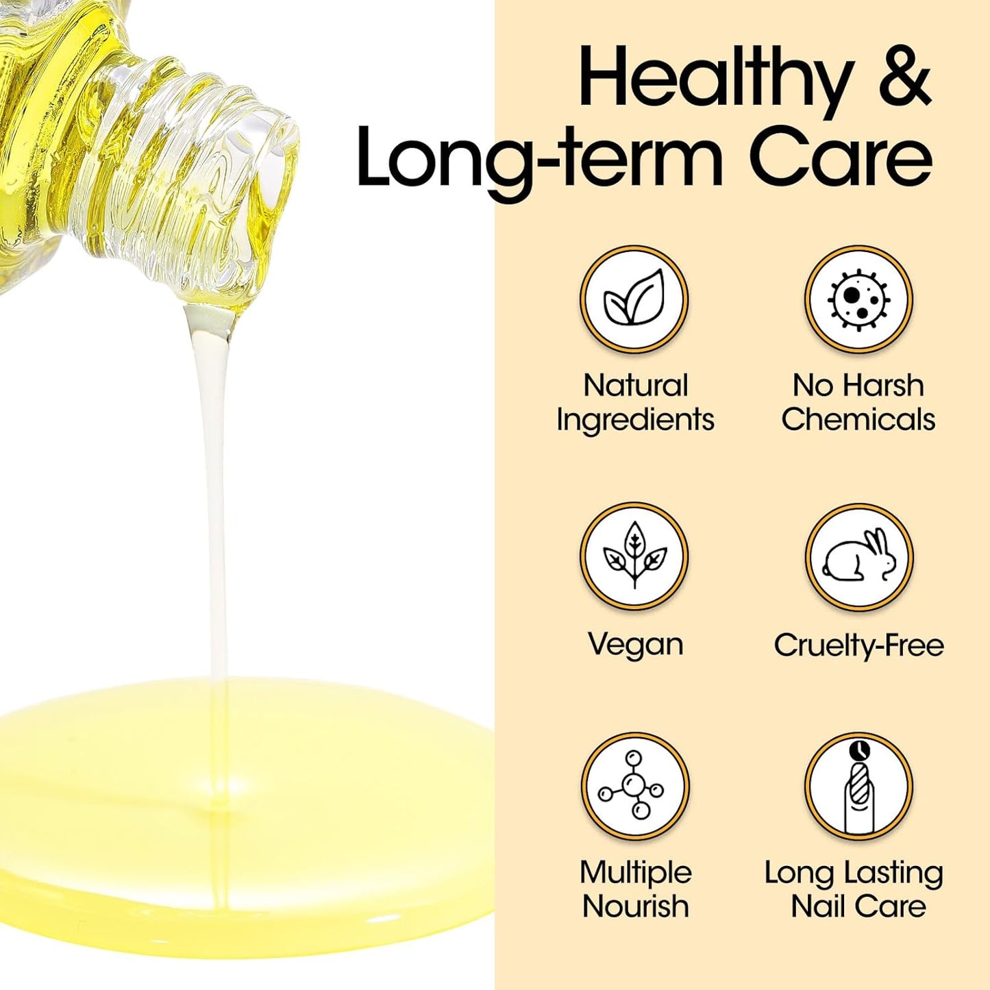 Gellen Cuticle Oil & Softener for Nails, 2 Pcs 18ml Cuticle Remover & Strengthener, Nail Cuticle Protector, 2 in 1 Nail Care Kit for Cuticle Removing & Repairng Manicure Essentials for Gel Nail Polish