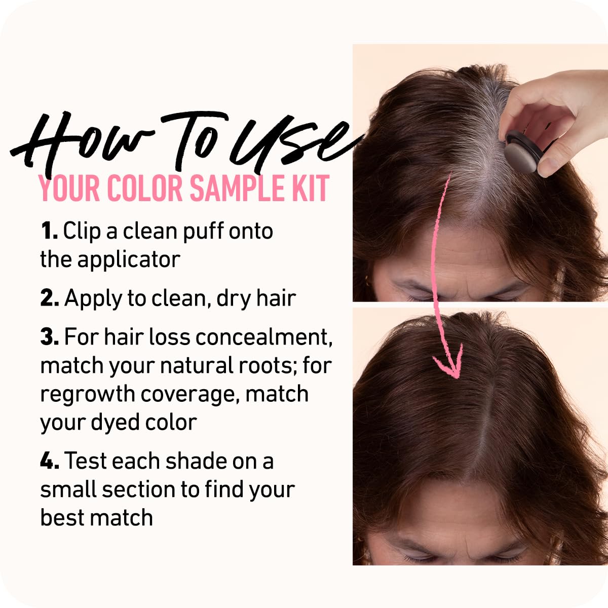 BOLDIFY Hairline Powder Color Sample Kit - Root Touch Up Hair Color for Gray Coverage - Bald Spot Concealing Hair Powder for Women & Men - 48-Hour Stain-Proof - Light + Medium Browns