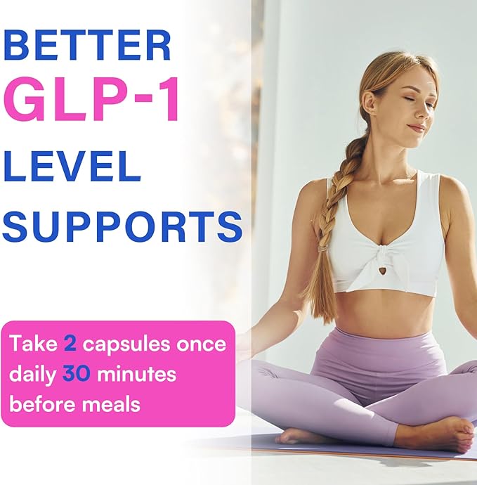 GLP-1 Support | GLP-1 Supplement, GLP Support Core with Synbiotics, Hops Extract, Eriocitrin Support GLP-1 Level Naturally, Natural GLP-1 Supplement for Women and Men, Take Before Meal - 120 Count