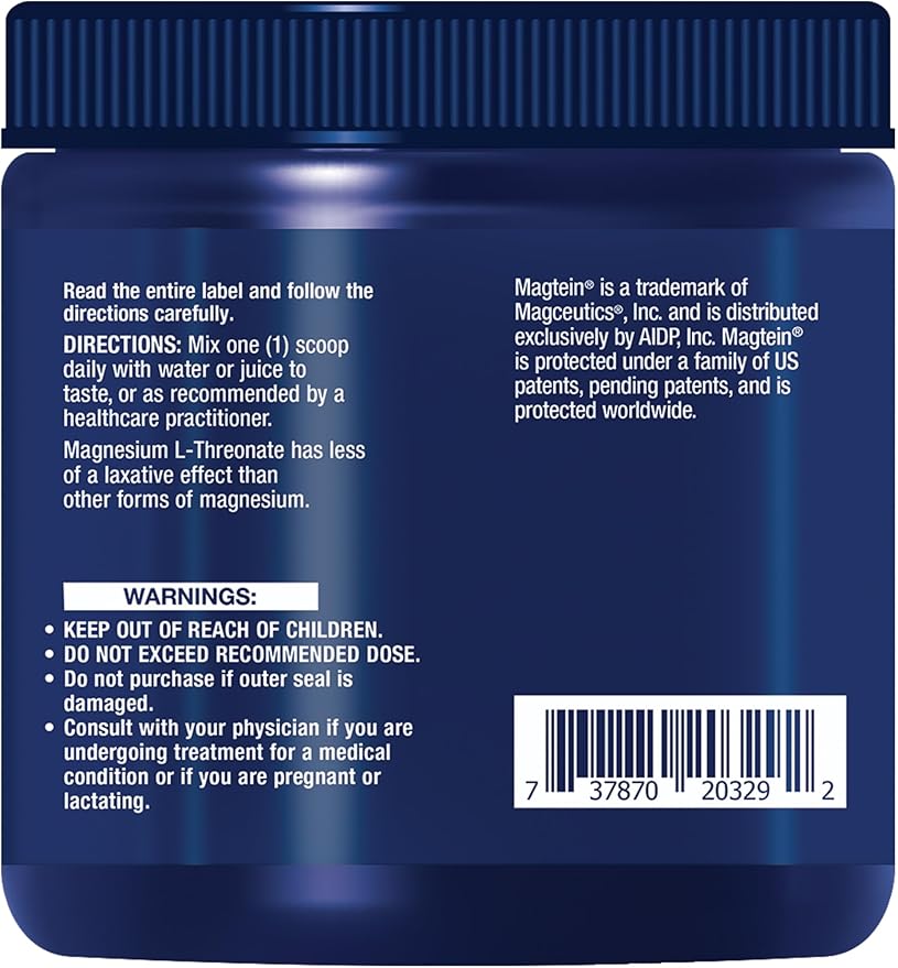 Life Extension Neuro-Mag Magnesium L-Threonate Powder (Tropical Punch) - Ultra-Absorbable - Supports Memory, Focus, Cognitive Function & Mood - Gluten No, Non-GMO, Vegetarian (30 Servings)