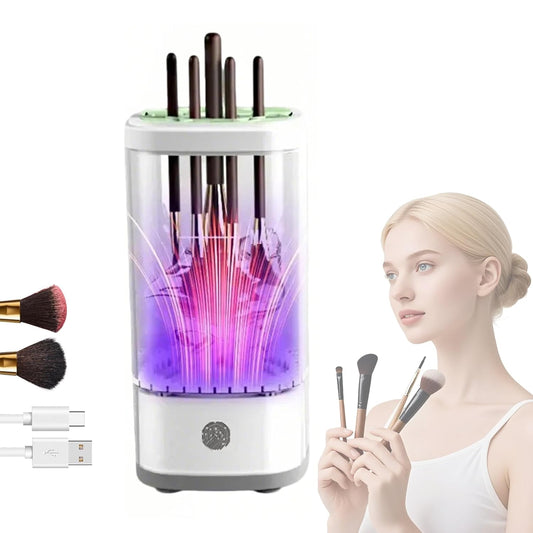 3 IN 1 Automatic Makeup Brush Cleaner-9000 RPM Makeup Brush Cleaner Machine and Dryer Portable Automatic USB Cosmetic Brushes Cleaner Tool for All Size Beauty Makeup Brush Travel Set