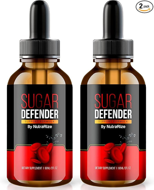(2 Pack) Sugar Defender Drops, Sugar Defender Advanced Support for Balance, Official Supplement Drops, Sugar Defender 24, Maximum Strength Formula, SugarDefender Reviews (60 Servings)