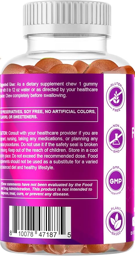 2 Pack Vitamatic Folic Acid Gummies 1000 mcg (1 mg) - an Essential Prenatal Vitamins for Mom & Baby - Vitamin B9 - 120 Vegan Gummies