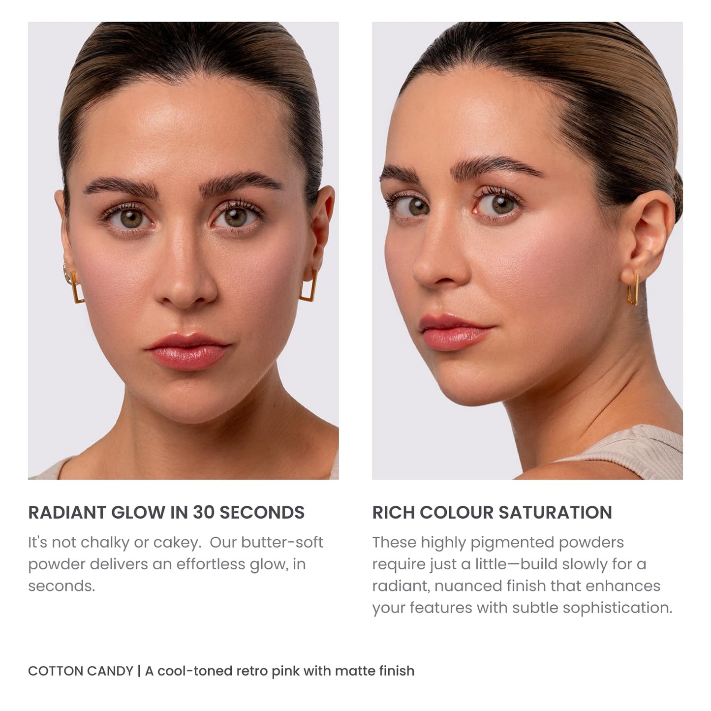 Phase Zero Makeup Powder Blusher - "Cotton Candy" - 4g / 0.141oz - Pigmented, Buildable, Lightweight Powder Blush for a Radiant, Healthy, Natural Glow. Versatile Shade - Dusty Pink - Matte