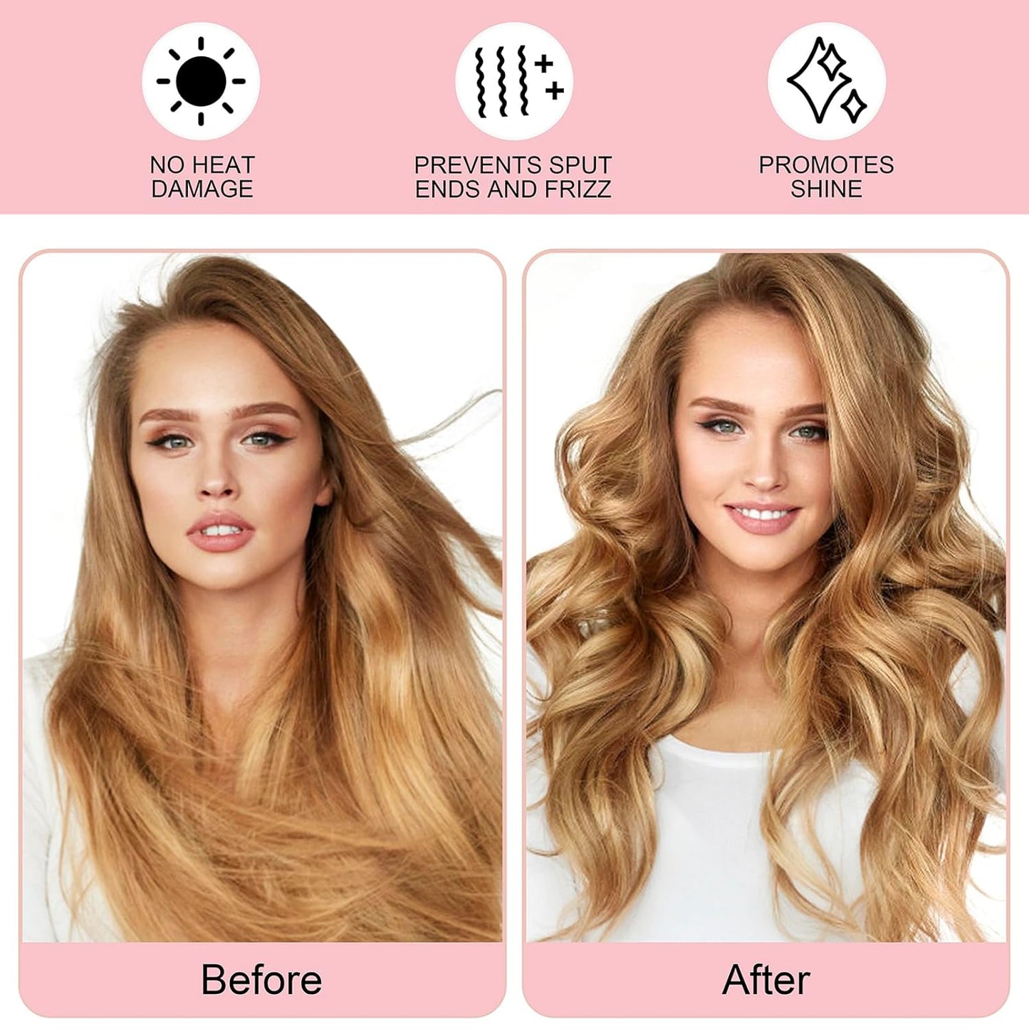 Heatless Curling Rod Headband, Upgraded 60" Extra Long Heatless Curls Headband Soft Hair Curlers to Sleep In Hair Rollers No Heat Curls (Blue)