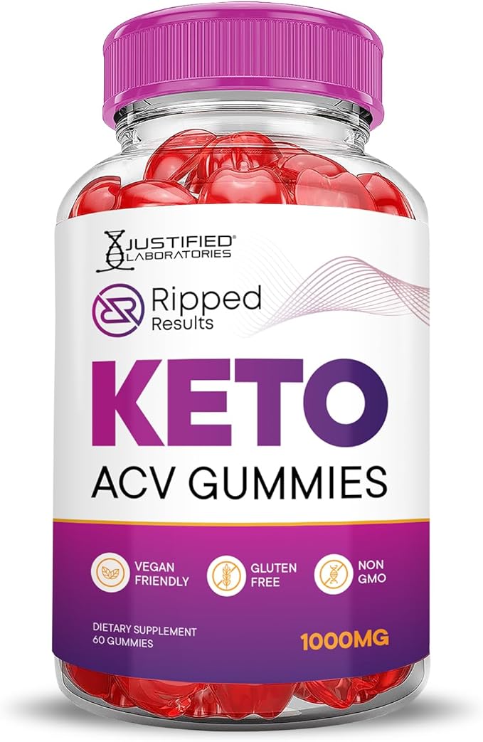 (2 Pack) Ripped Results Keto ACV Gummies Advanced Formula 1000MG Ripped Results Keto Gummies Apple Cider Vinegar Formulated with Pomegranate Beet Juice Powder B12 Vegan Non GMO 120 Gummys