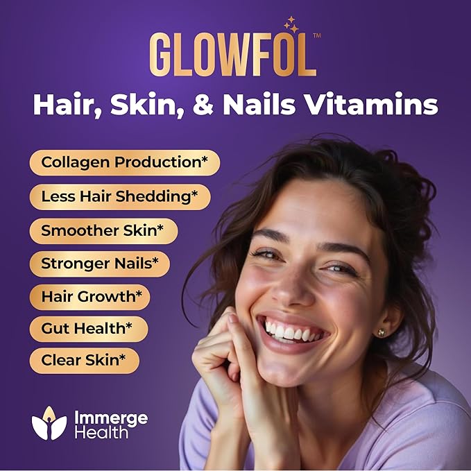 Biotin Collagen Supplement with Probiotics, Colostrum, Hyaluronic Acid and Keratin for Faster Hair Growth | Hair Skin Nails Vitamins For Women and Men | Biotin Hair Growth Supplement | 60 Capsules