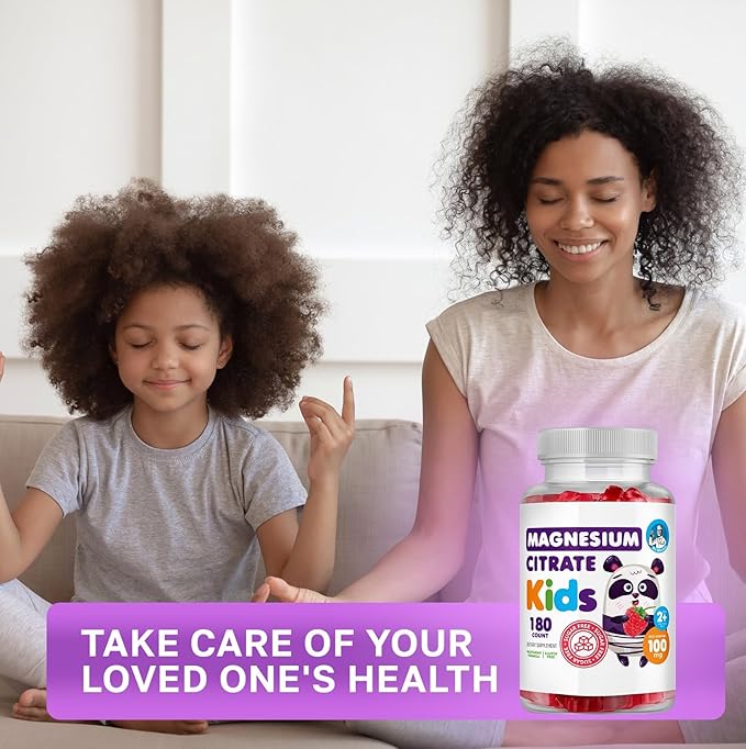 DR. MORITZ Sugar-Free Calm Magnesium Gummies for Kids and Adults - Kids Magnesium Gummies - Magnesium Citrate Gummies (180 Count (Pack of 1), Raspberry)