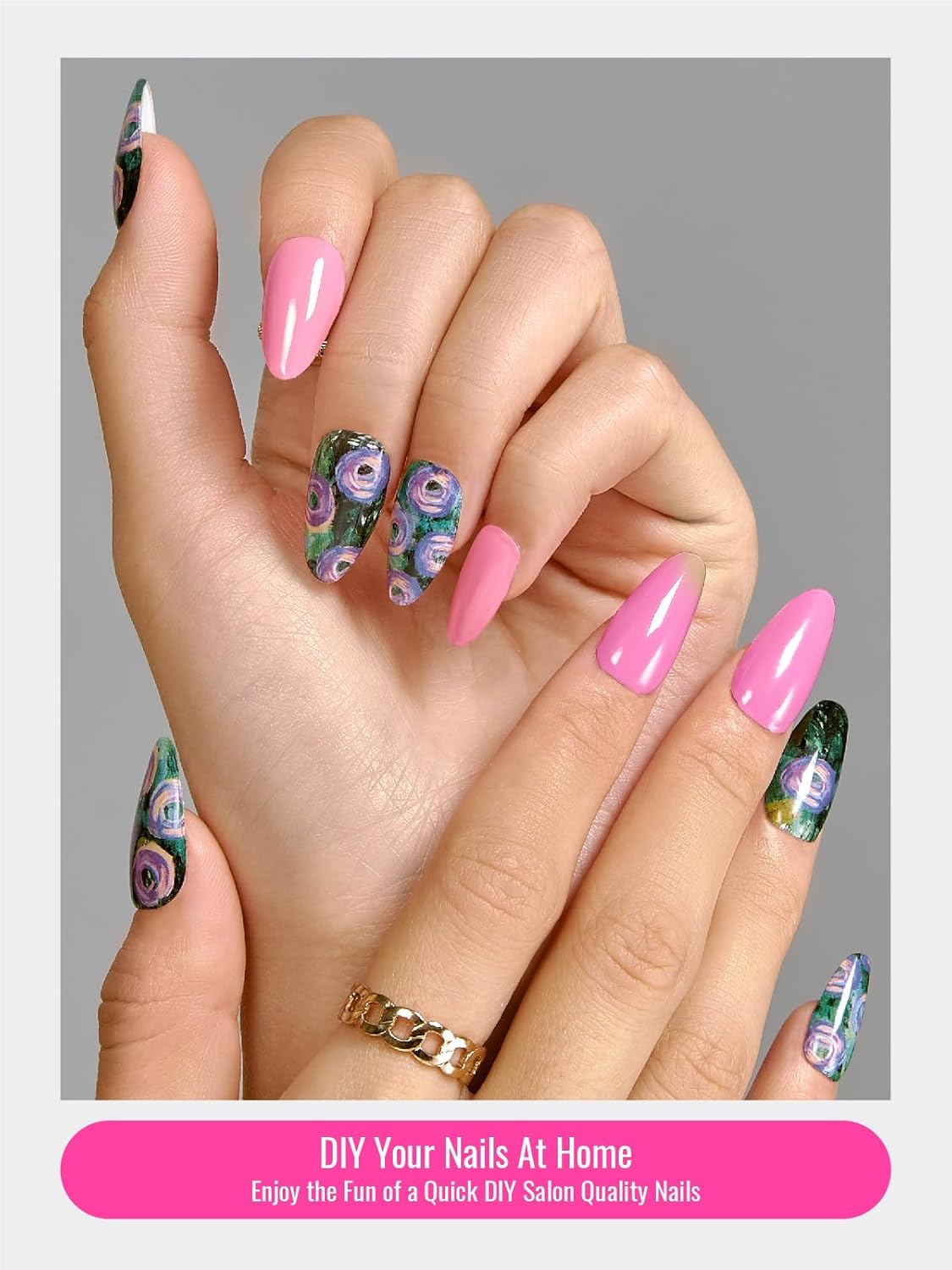 Semi Cured Gel Nail Strips, 30 pcs Stikers, Wraps, Salon-Quality, 2 Weeks Long Lasting Ice Age