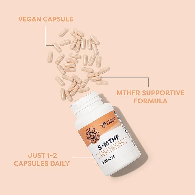 Vimergy 5-MTHF Capsules– Supports Brain & Cardiovascular Health* – Promotes Energy Production* – Kosher, Vegan & Gluten-Free – (60 ct.)