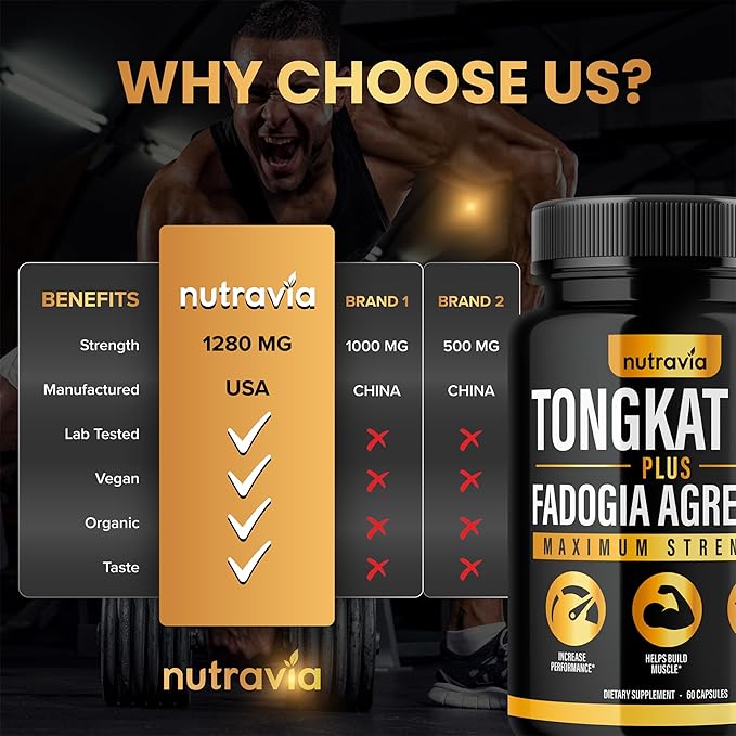 (2 Pack) Tongkat Ali Fadogia Agrestis for Men Supplement, Male Nitric Oxide Booster Longjack Tongkat Ali Extract Powder Vitamins Test Pump Flow Performance Blend Tongkat-Ali for Women (120 Capsules)