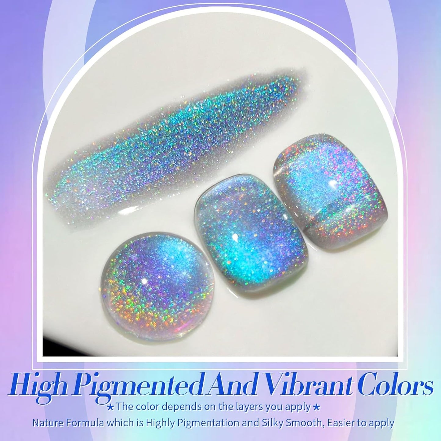 Born Pretty 9D Cat Magnetic Eye Gel Nail Polish Holographic Rainbow Gel Polish Blue Purple Soak Off U V LED Gel Polish Nail Art Design Manicure Salon DIY Home 15ML