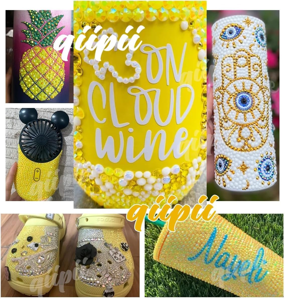 Champagne AB Resin Rhinestones for Bedazzling Crafting 3mm 4mm 5mm Flatback Stones Diamonds Crystals Gems for Nails Face Eyes Makeup Body Tumblers Bottles Crafts Clothes Shoes Phones Scrapbook