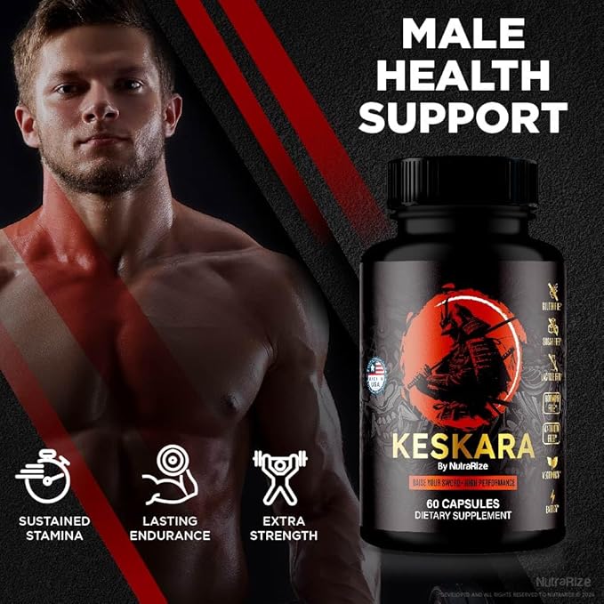 (2 Pack) Keskara Pills for Men, Keskara Capsules, Keskara Male Supplement, Premium Performance Support, Natural Formula for Muscle Growth and Overall Health, Official Reviews (120 Capsules)