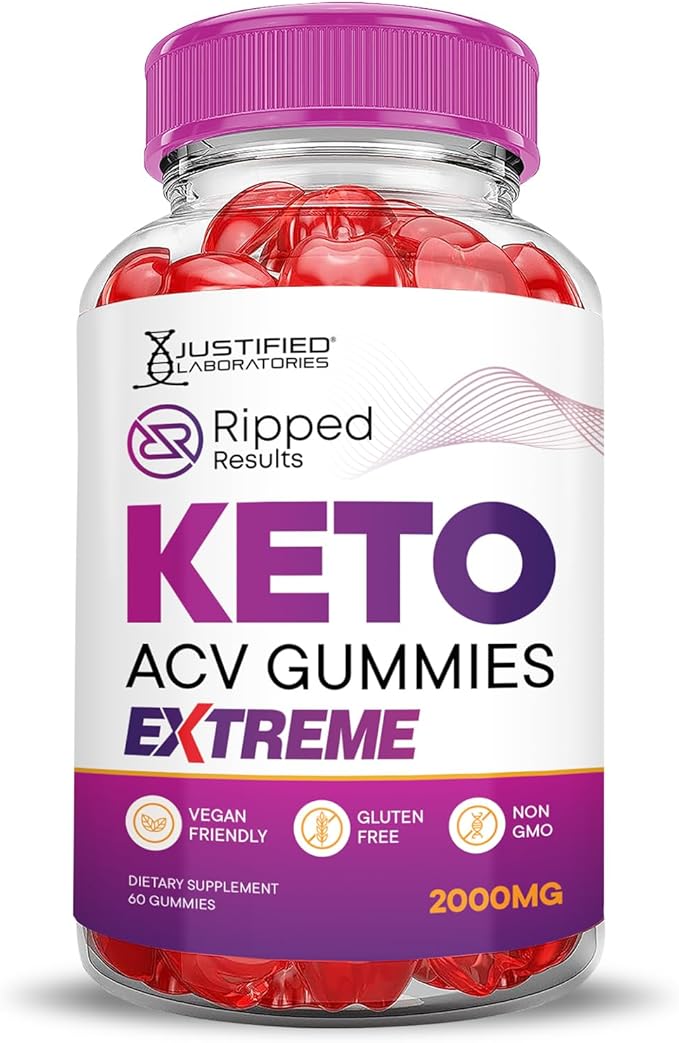 (10 Pack) Ripped Results Keto ACV Gummies Extreme 2000MG Ripped Results Keto Gummies Apple Cider Vinegar Formulated with Pomegranate Beet Juice Powder B12 Vegan Non GMO 600 Gummys