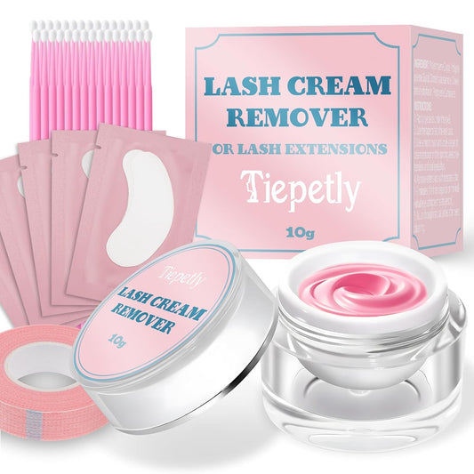 Tiepetly Eyelash Extension Remover, Dissolves Powerful Lash Extension Remover, Low Irritation, for Professional or Salon Use (10 g)