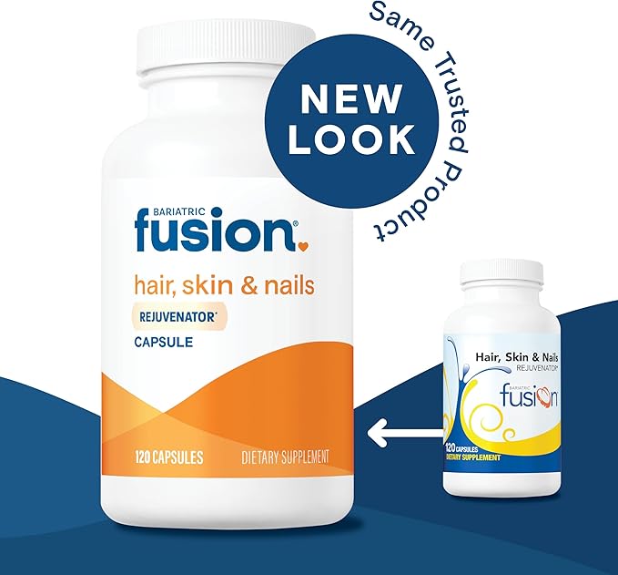 Bariatric Fusion ONE Per Day Bariatric Hair, Skin & Nails REJUVENATOR | Includes Biotin, B12, and B1 | 120 Count