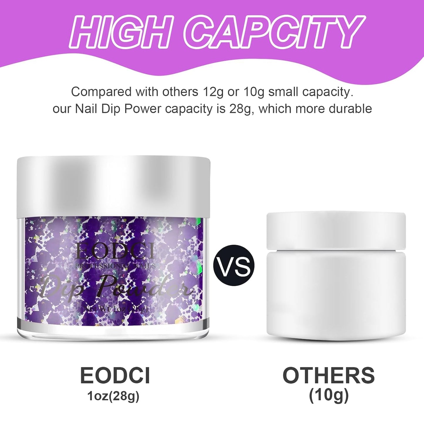 Nail Dip Dipping Powder,1 Oz/28g Dopamine Glitter Purple Color Dipping Powder French Nails Art Starter Manicure DIY Salon Home Gift for Women,No Need Nail Lamp Cured