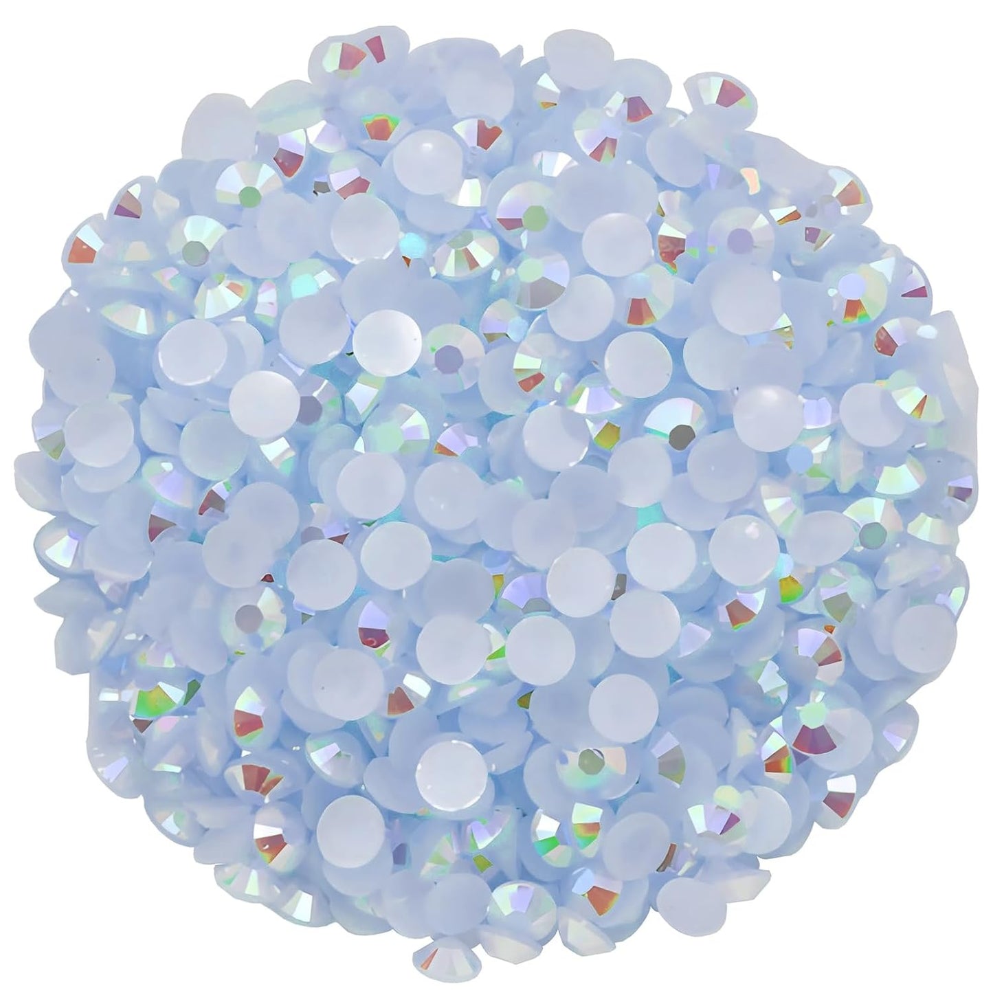 720 Pcs SS30 6mm Flatback Rhinestones for Nails Art Crafts Glitter Round Shine Gems AB Crystals DIY Clothes Shoes （White AB）