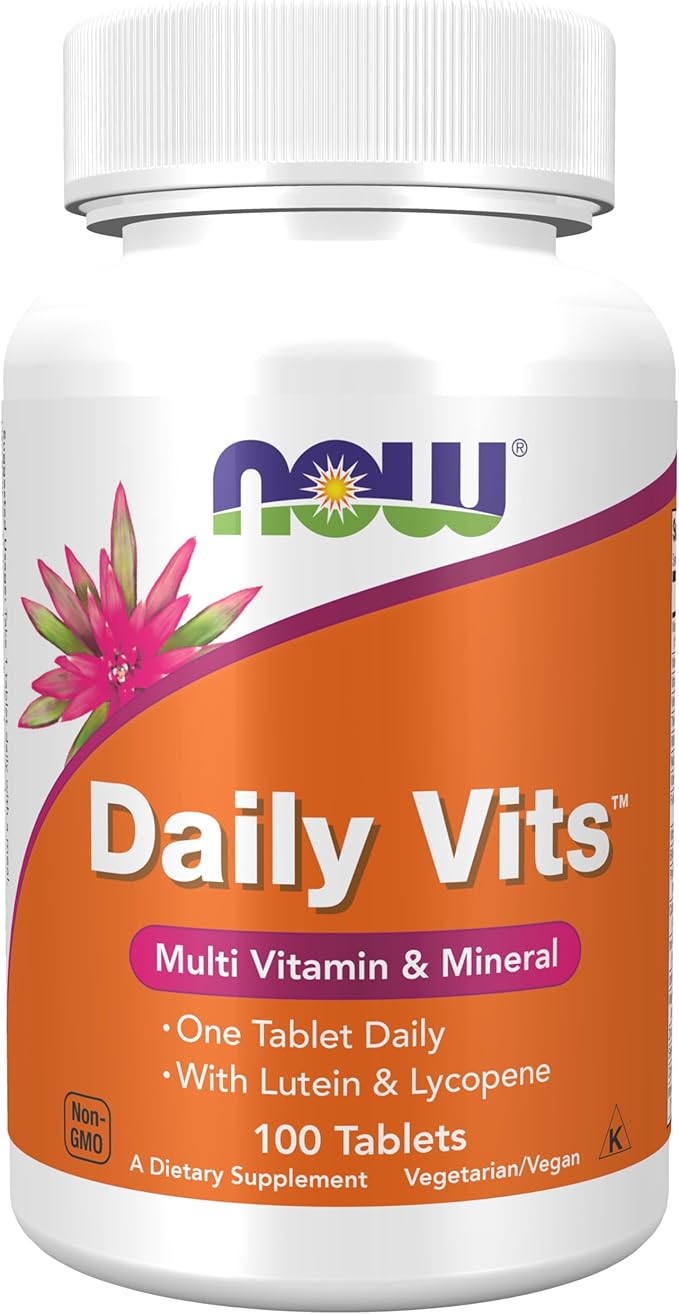 NOW Foods Supplements, Daily Vits™, One Tablet Daily with Lutein & Lycopene, 100 Tablets