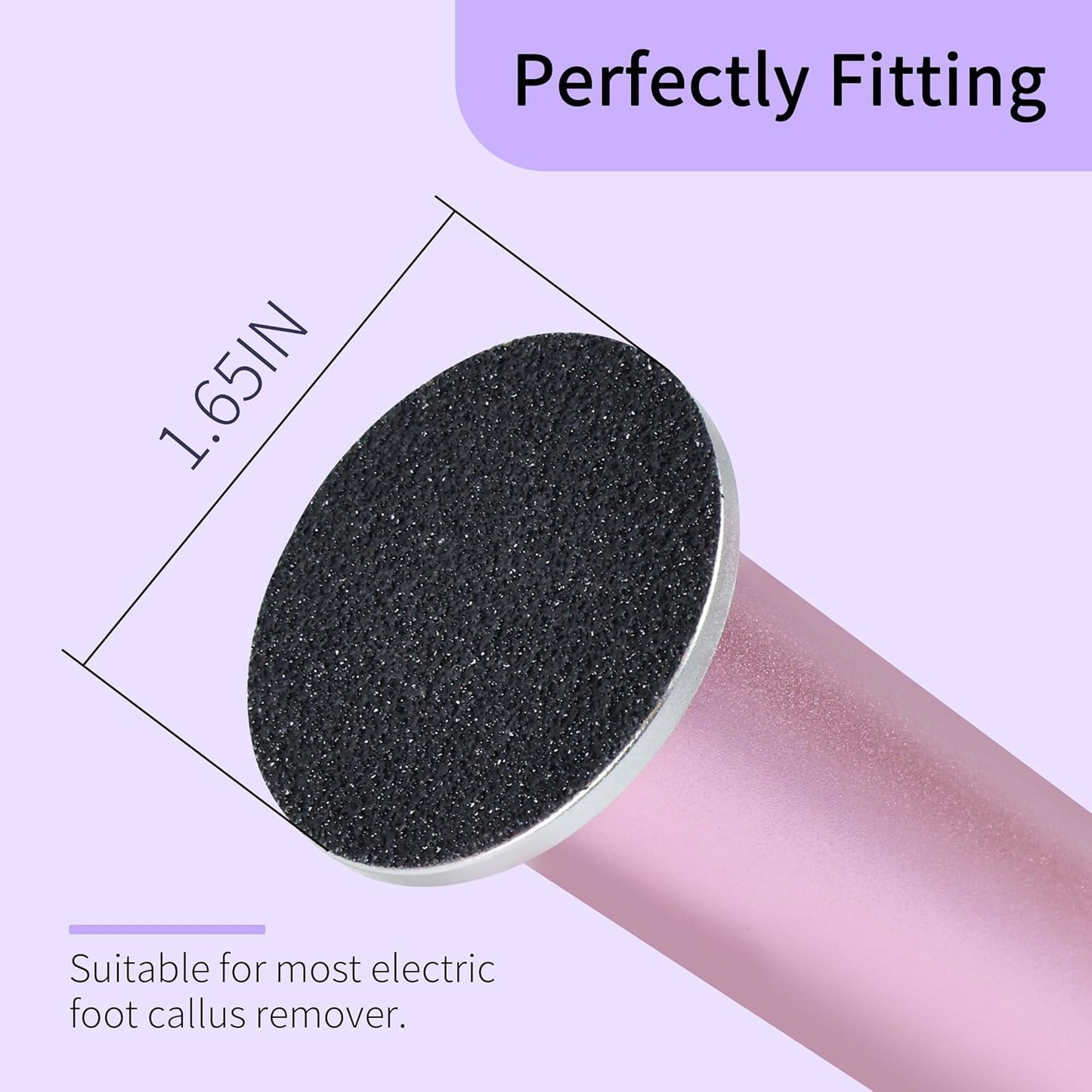 120PCS Fine 180 Grit Replaceable Sandpaper Discs for Electric Foot Callus Removers - 42mm Ultra-Soft Foot File Refills - Gentle Polishing & Baby-Smooth Finish