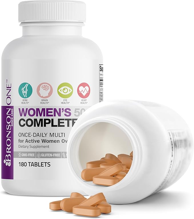 Bronson ONE Daily Women’s 50+ Complete Multivitamin Multimineral, 180 Tablets