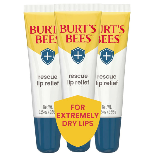 Burts Bees Rescue Lip Relief with Shea Butter and Echinacea, 100% Natural Origin, 0.35 Ounces
