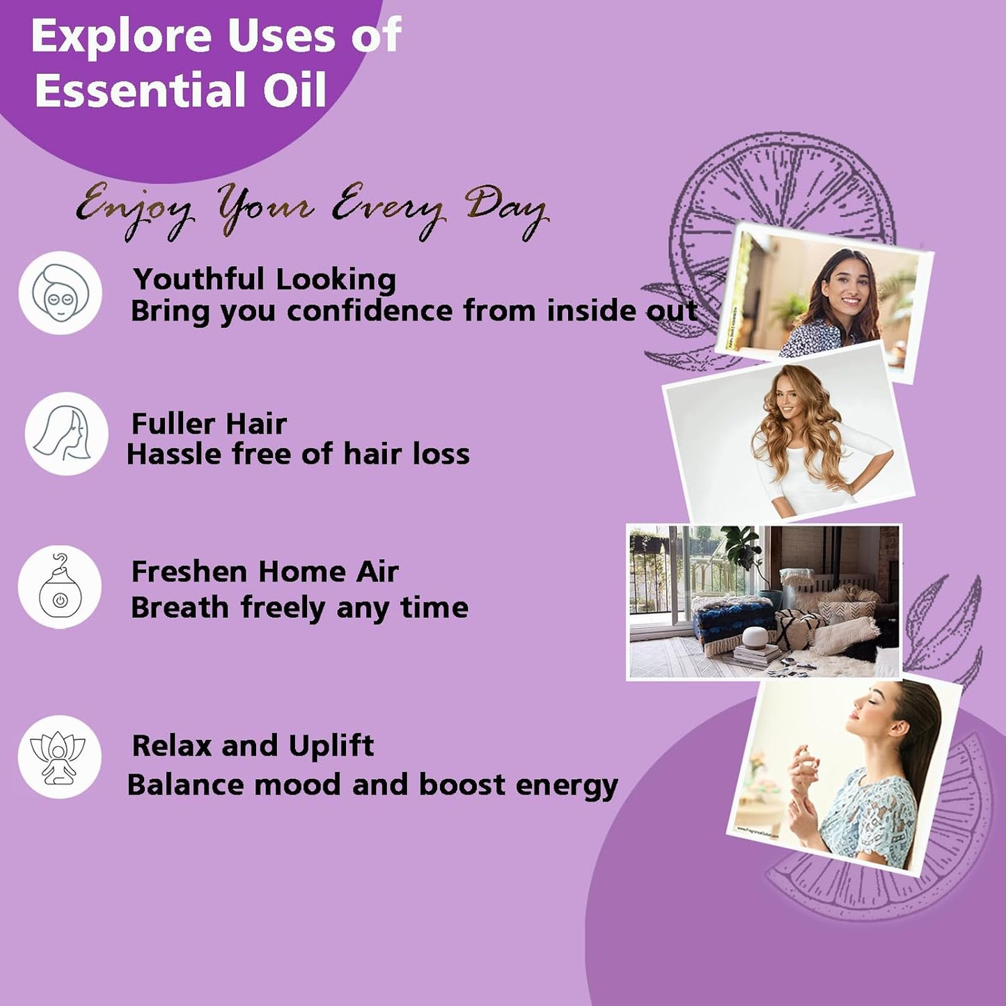 Lavender Essential Oil, Pure Lavender Oil for Skin, Hair, Diffuser, Spray, Body Wash, Lotion, Soap, Household - 1 Oz/30ml