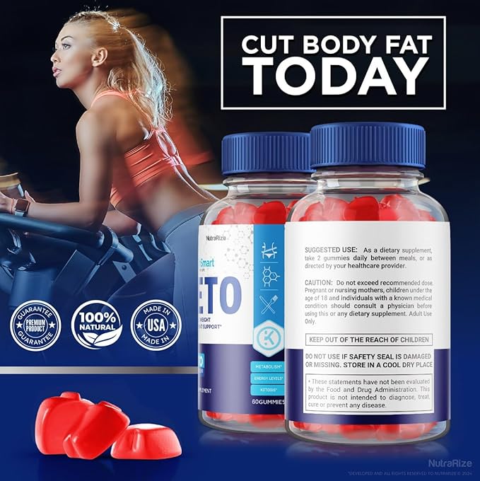 (2 Pack) Health Smart Gummies - Health Smart Keto ACV Gummies, Health Smart Keto Gummies for Advanced Weight Loss, Keto + ACV Gummy, Maximum Strength Supplement, HealthSmart Reviews (120 Gummies)