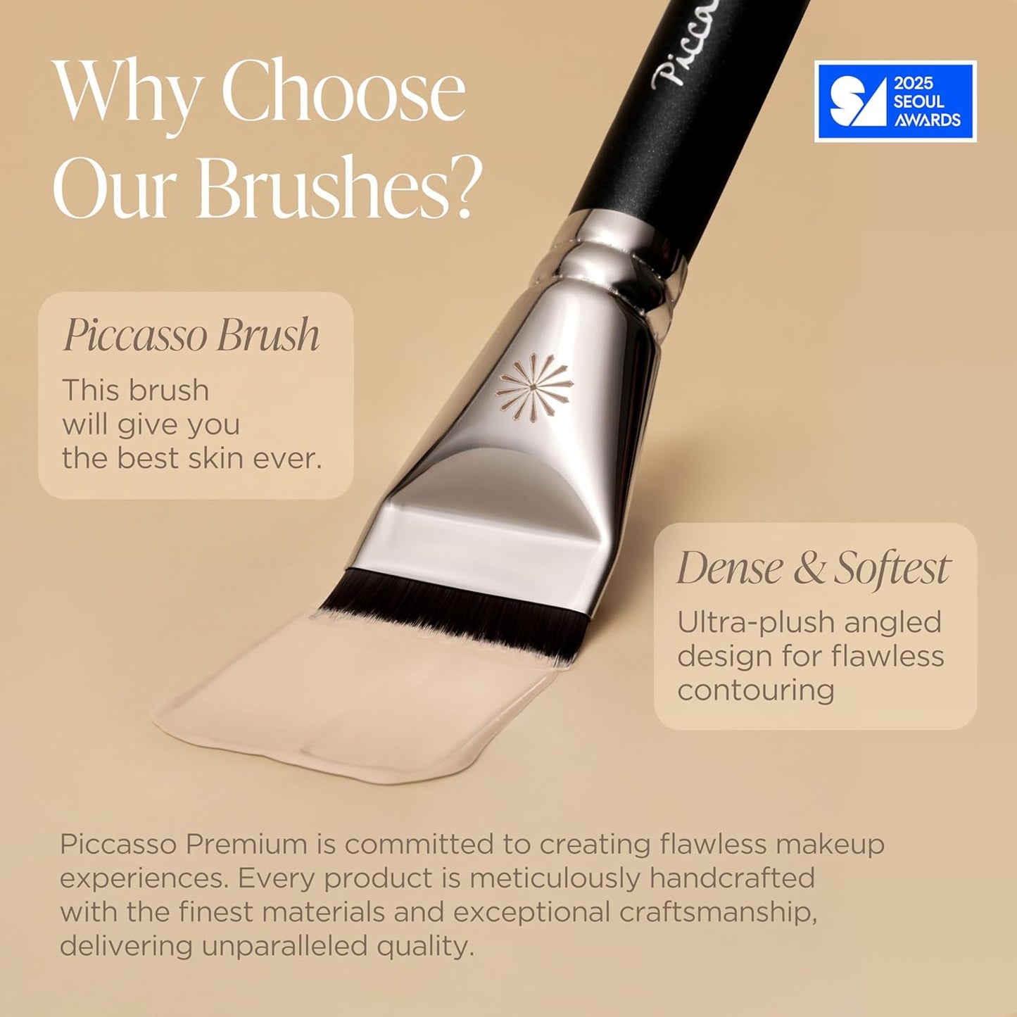 Korean Piccasso Brush FB11 Spatula Brush – Professional Foundation Brush for Liquid Makeup, Flat and Soft Bristles for Seamless Application, Ideal for Liquid Foundation and Cream Face Makeup