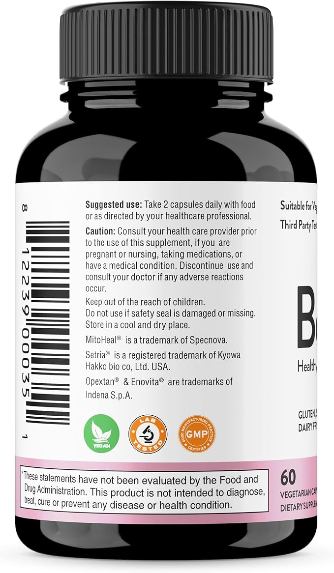 Sandhu's Beauty5 Capsules|60 Vegetarian Capsules| 30 Servings|Skincare Supplement| Supplement for Hair, Skin & Nail- Supports Collagen Synthesis| Keto & Vegan Friendly