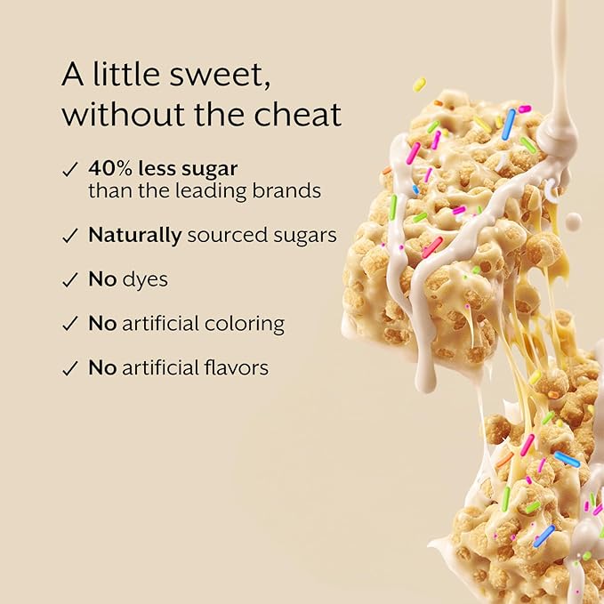 Promix Protein Puff Bars, 12-Pack - Birthday Cake - Marshmallow Crispy Treat - Great Tasting & Healthy On The Go Snack - High Protein & Low Calorie - Non-GMO & Free From Gluten, Soy, & Corn