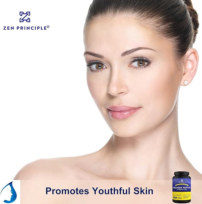 Zen Principle Grass-Fed Collagen Peptides 3 lb. Custom Anti-Aging Hydrolyzed Protein Powder for Healthy Hair, Skin, Joints & Nails. Paleo and Keto Friendly, GMO and Gluten Free, Pasture-Raised Bovine.